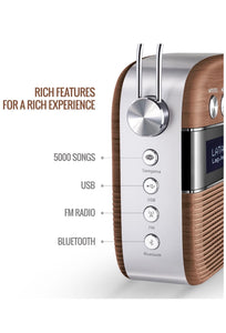 Saregama Carvaan Hindi - Portable Music Player with 5000 Preloaded Songs, FM/BT/Aux & USB