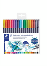 Load image into Gallery viewer, Staedtler Double Side Watercolour Brush Pen Set (Pack of 18)
