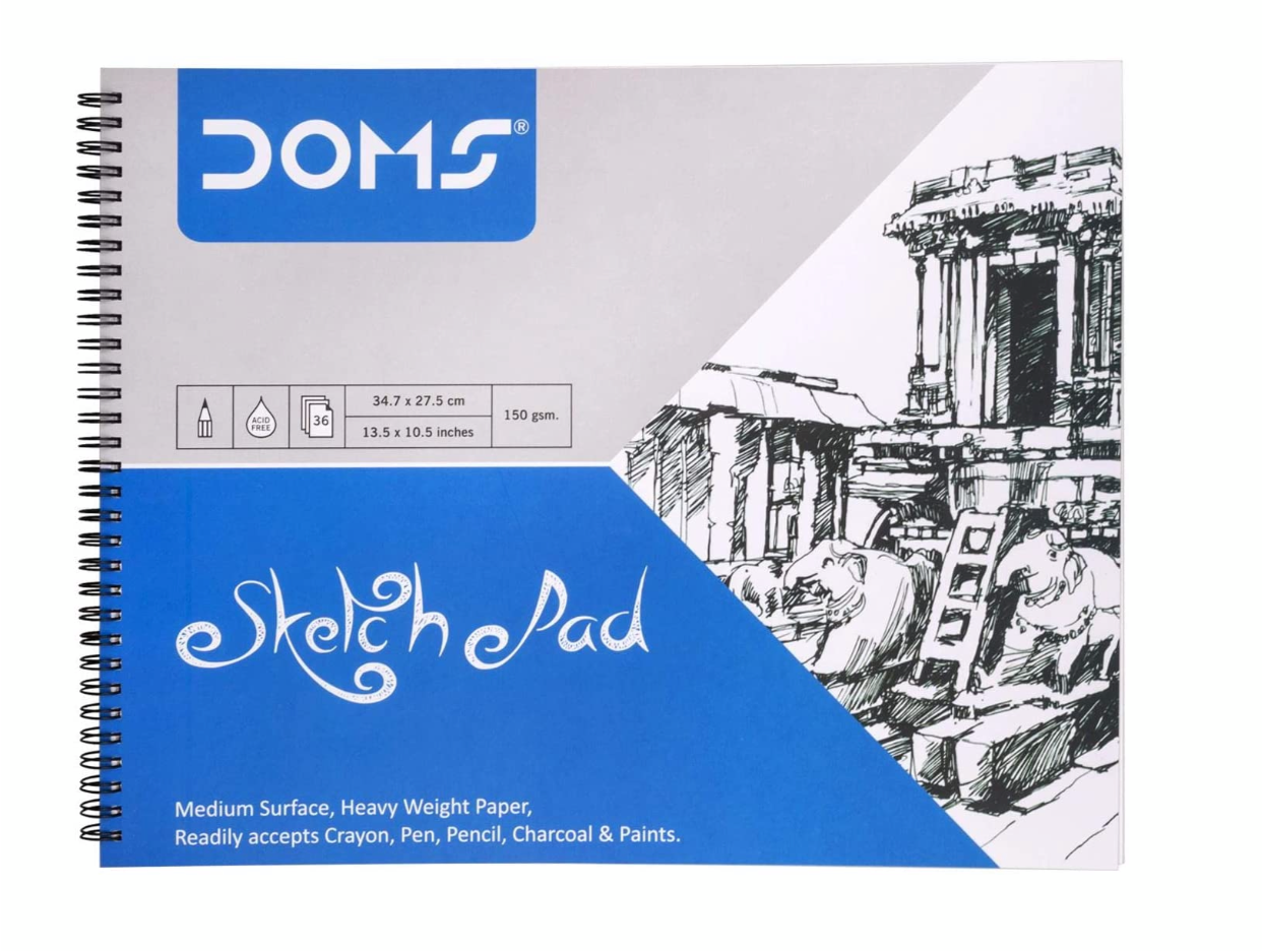 DOMS Drawing Book | A3 | 7871 | Plain | 36 Pages | 27.5× 34.7 Cm | For  School, College and Office Use