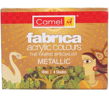 Load image into Gallery viewer, Camel  Fabrica Acrylic Metallic Colours 10ml -4 Shades
