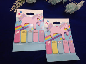 Unicorn Sticky Note Set 1 Jumbo + Mini 5 Sticky tabs I Flags I Adhesive Sheets I Self-Stick Notes (120 stickies)