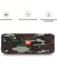 Load image into Gallery viewer, JBL Flip 4, Wireless Portable Bluetooth Speaker with Mic, JBL Signature Sound with Bass Radiator, Vibrant Colors with Rugged Fabric Design, JBL Connect+, IPX7 Waterproof &amp; AUX (Squad)
