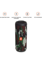Load image into Gallery viewer, JBL Flip 4, Wireless Portable Bluetooth Speaker with Mic, JBL Signature Sound with Bass Radiator, Vibrant Colors with Rugged Fabric Design, JBL Connect+, IPX7 Waterproof &amp; AUX (Squad)
