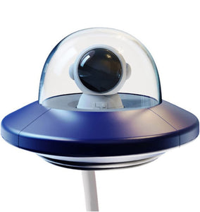 Astronaut UFO Flying Saucer Night Light Reading Lamp USB LED Night Light Atmosphere Light for Bedroom Bedside Kids Room (Blue)