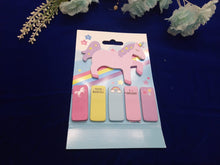 Load image into Gallery viewer, Unicorn Sticky Note Set 1 Jumbo + Mini 5 Sticky tabs I Flags I Adhesive Sheets I Self-Stick Notes (120 stickies)
