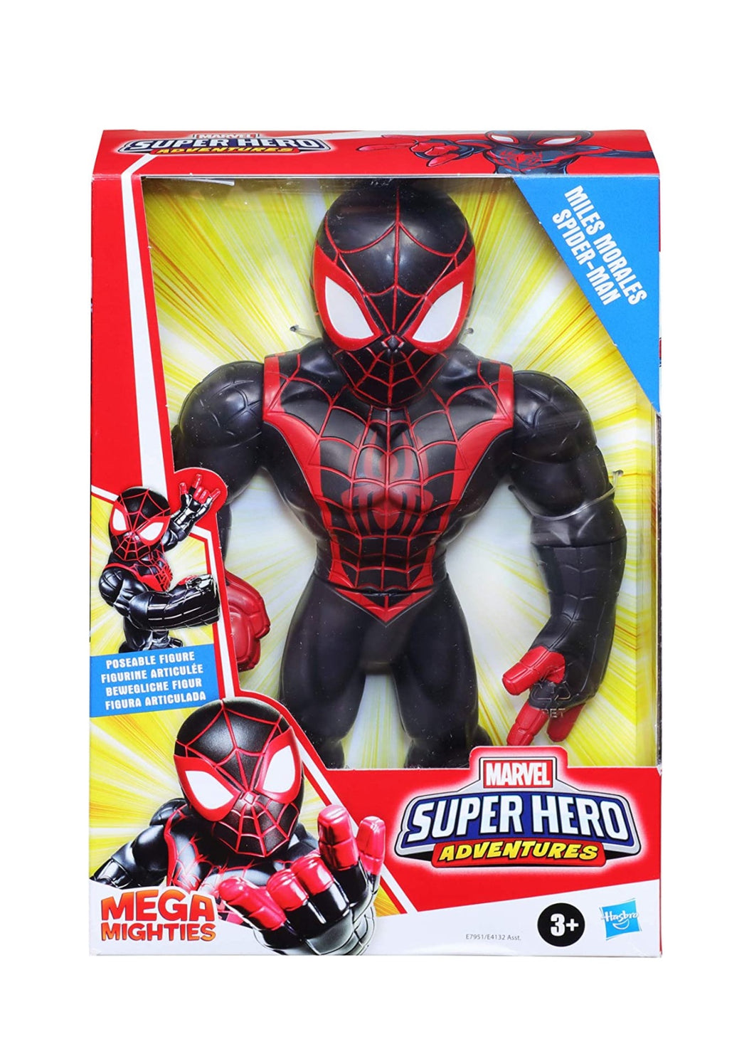 Spider Man Heroes Mega Mighties Marvel Super Hero Adventures Kid Arachnid, 10-Inch Figure, Toys for Kids Ages 3 and Up