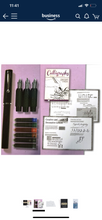 Load image into Gallery viewer, Inking Lettering Guide &amp; Calligraphy Pen Set Italic Cartridge Pen with Practice
