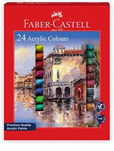Load image into Gallery viewer, Faber Castell Acrylic Colours- 24Pc

