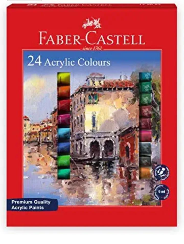 Faber Castell Acrylic Colours- 24Pc