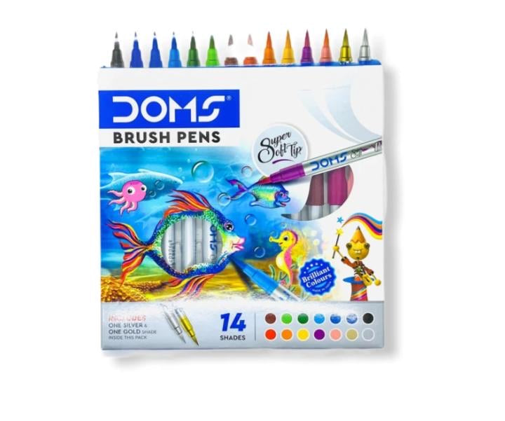 Unboxing Doms Brush Pens color 14 shades #Best Brush pens #Doms