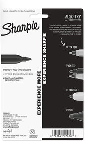 Sharpie Neon Permanent Markers, Fine Point, Assorted Colours, 5 Count