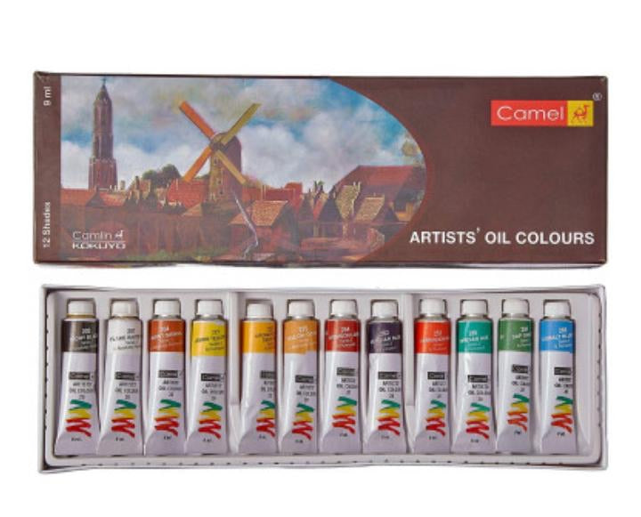 Camlin Artists Oil Colours- 9ml 12 Shades