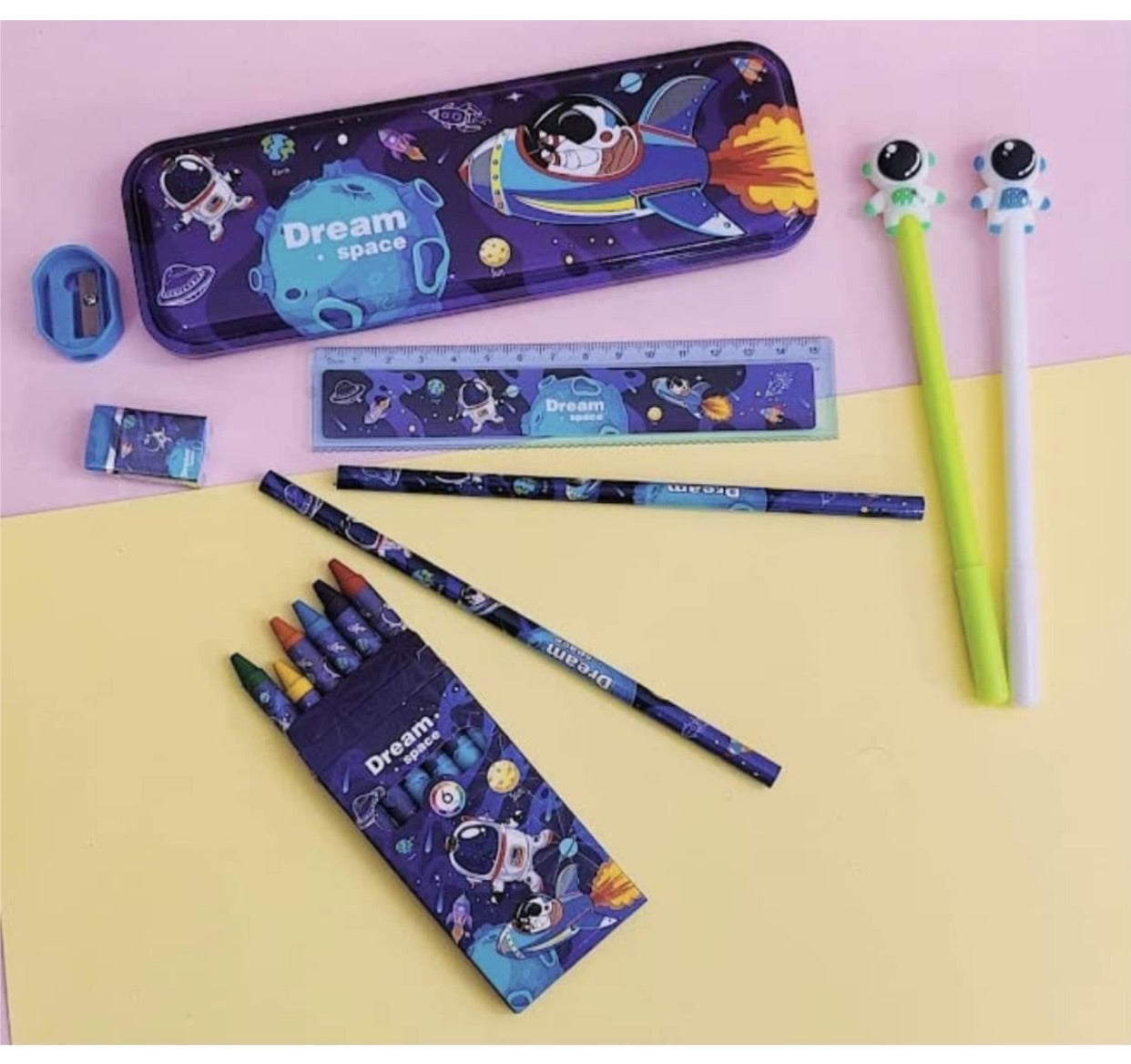 PARTEET Combo (Pack of 6 Items) Stationery Gift Set Include 1 Purse,2  Pencils,1 Eraser,1 Shapner and 1 Scale for Birthday Gifts for Kids/Birthday Return  Gifts for Kids/Return Gifts for Kids : Amazon.in: