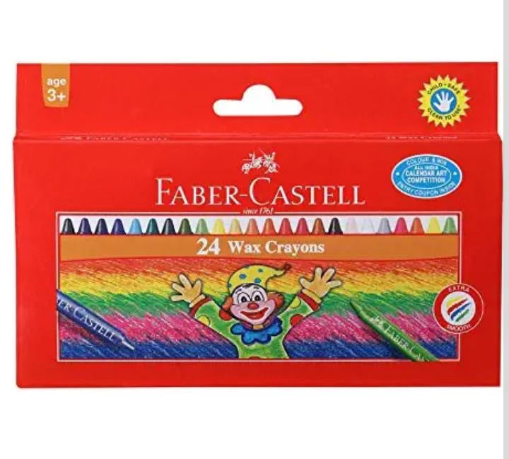 Faber Castell 24 Pc Wax Crayons