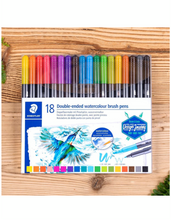 Load image into Gallery viewer, Staedtler Double Side Watercolour Brush Pen Set (Pack of 18)
