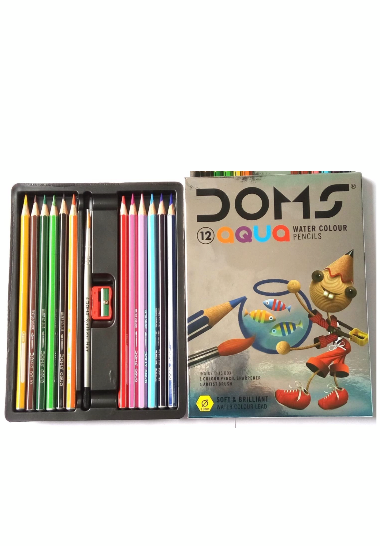 Doms Artist Grade Watercolor Water Soluble Colored Pencil Set (Pack of 12)