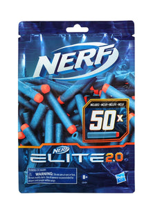 Nerf Elite 2.0 50-Dart Refill Pack , 50 Official Nerf Elite 2.0 Foam Darts ,Compatible with All Nerf Blasters That Use Elite Darts