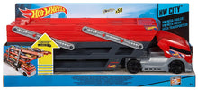 Load image into Gallery viewer, Hot Wheels Plastic Mega Hauler Truck, Stores More Than 50 Cars, Multicolor
