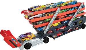Hot Wheels Plastic Mega Hauler Truck, Stores More Than 50 Cars, Multicolor